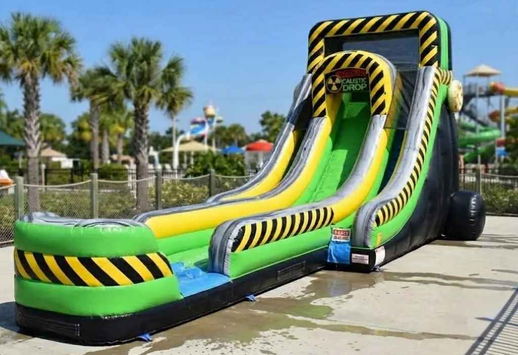 20ft Caustic Drop water slide rental Chicago