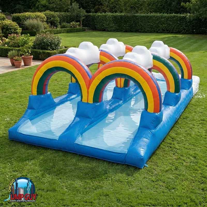 34ft rainbow dual lane slip n slide rental Chicago